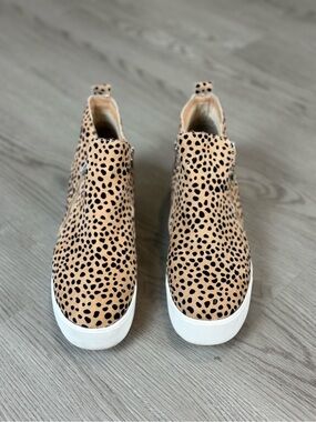 Soda Leopard Print Slip-On Platform Sneaker - Tan/Black